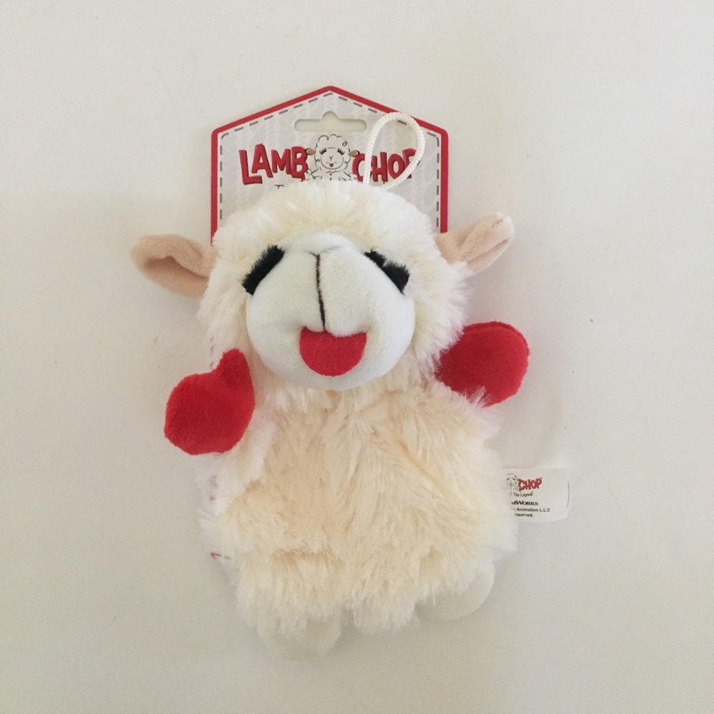 NEW 6” Dog Toy Lamb Chop Flat with Crinkle Sounds for Small Dogs Play